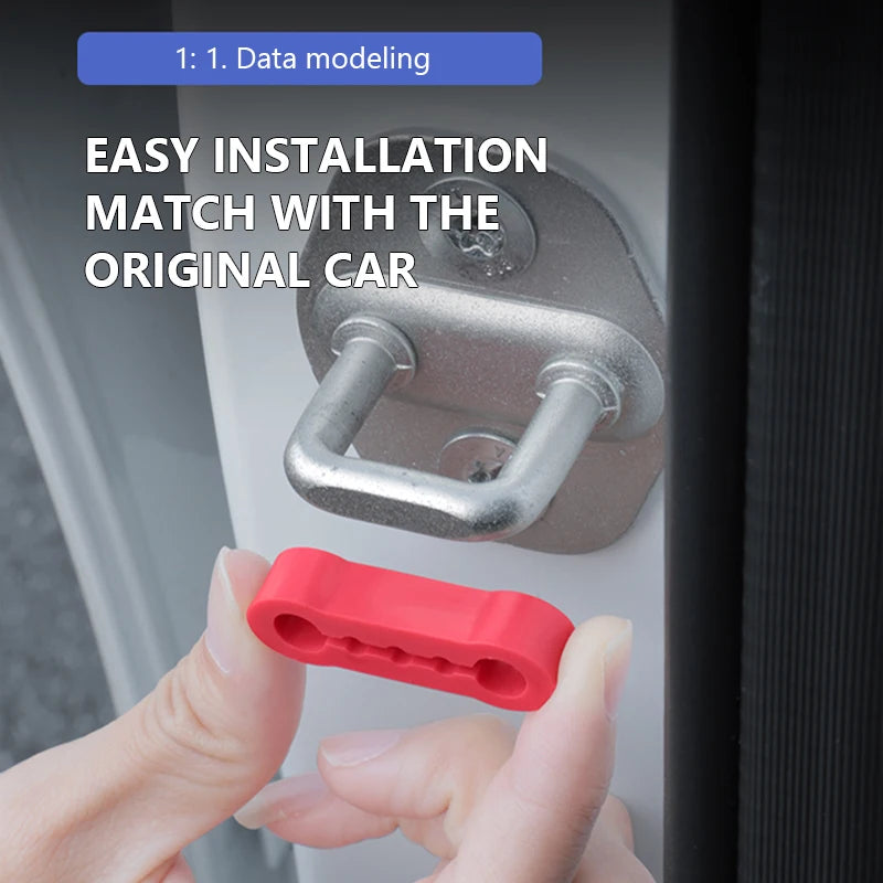 1/4pcs Car Door Shock Absorber Universal Car Door Buckle Soundproof Deadener Damper Cushion Anti-Vibration Buffer Pad 2026 New Beauty World Shop
