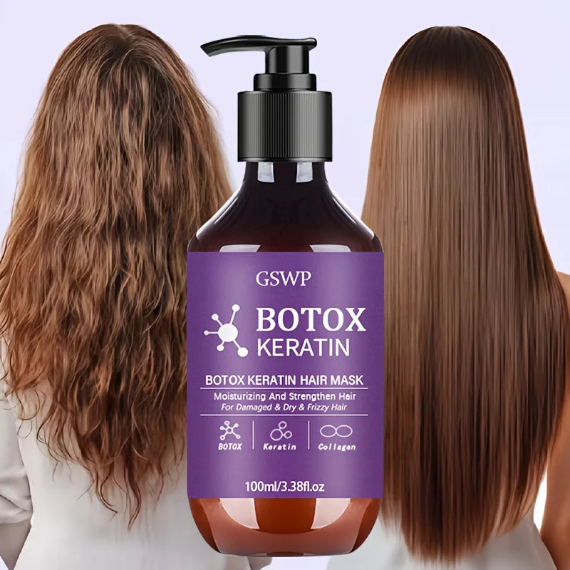 GSWP Botox Keratin Hair Mask, moisturizes and strengthens damaged hair, reduces frizz, split ends and tangles.100ml/200ml Beauty World Shop