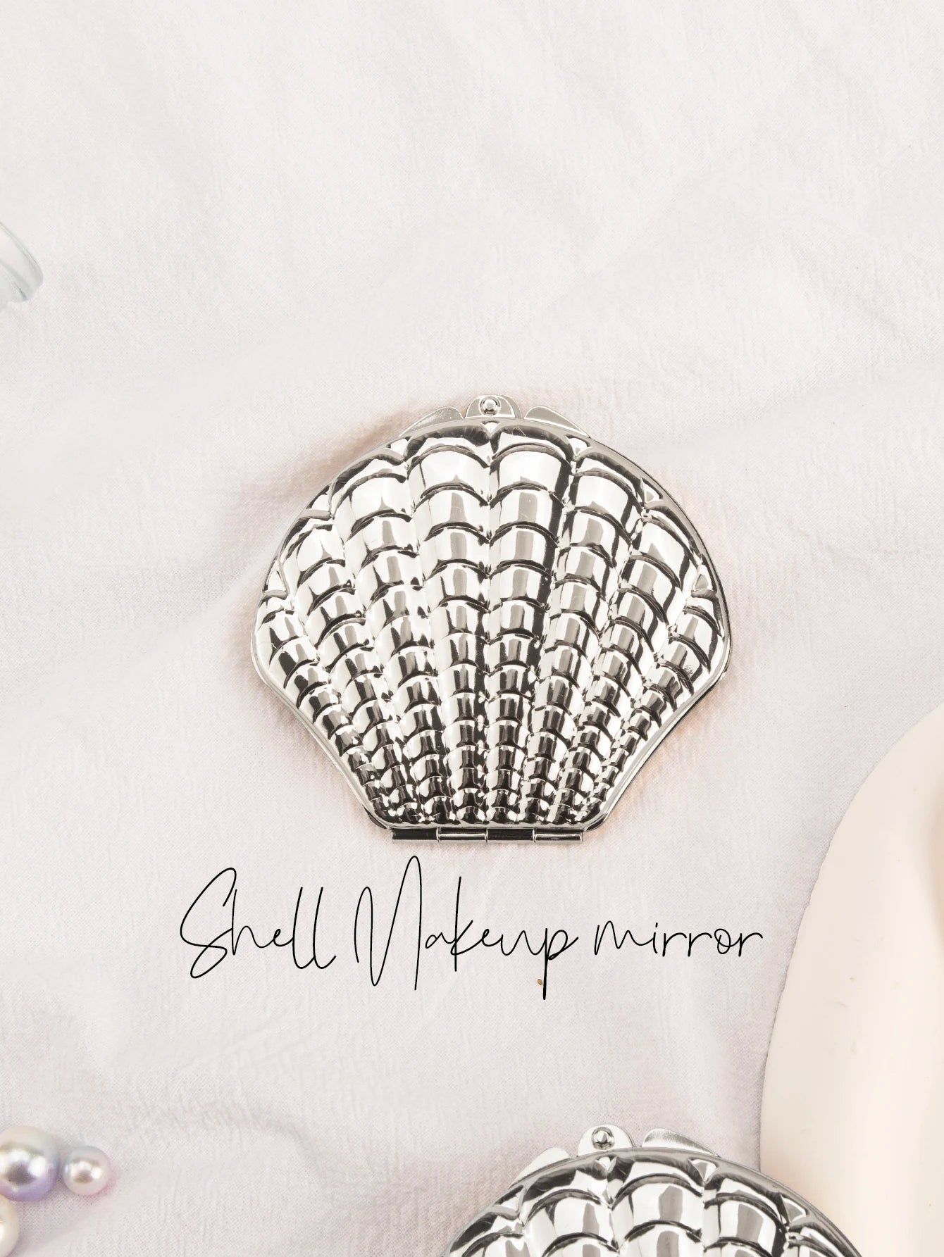 1PC Golden Shell Double Sided Makeup Mirror Exquisite Portable For Girlfriend Mum Wife Teacher Sister Auntie Birthday Party Holi Beauty World Shop