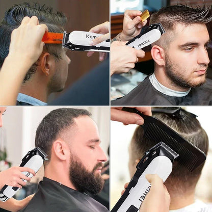 Kemei Electric Hair Clipper KM-PG809A Hair Cut Wireless Trimmer Men Professional Clipper Machine Rechargeable Hair Cut Barber Beauty Trend Shop