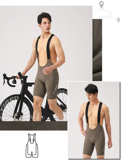 X-TIGER Cycling Bib Pants 120 High Density Cushion Men's Cycling Shorts Road Bike MTB Cycling Pants Sports Fitness Casual Pants Beauty World Shop