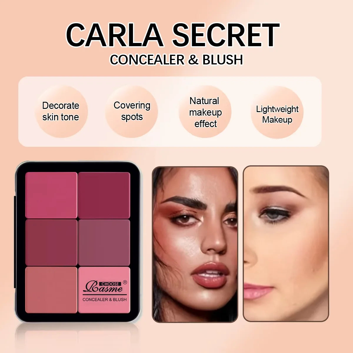 12-color concealer and blush palette Matte and highlight contour makeup rouge palette Beauty World Shop