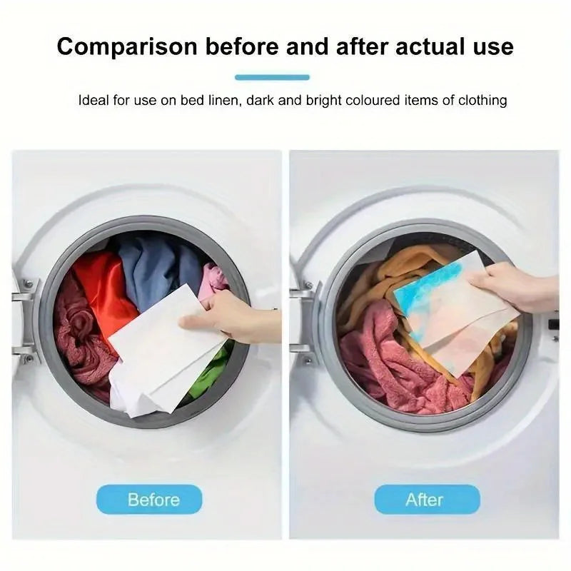 50Color Dye-Resistant Cloth for Laundry，No Chemical Composition，Mixed Laundry Anti-Penetration and Fade Protection，Universal Was Beauty World Shop
