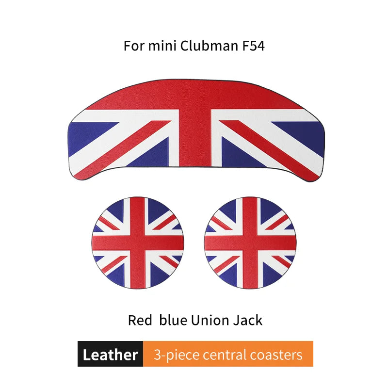 Union Jack Coffee Cushion Storage Groove Protect Coaster Car Cup Anti Slip Pad Mat For MINI Cooper F55 F56 F54 F60 Accessories Beauty World Shop