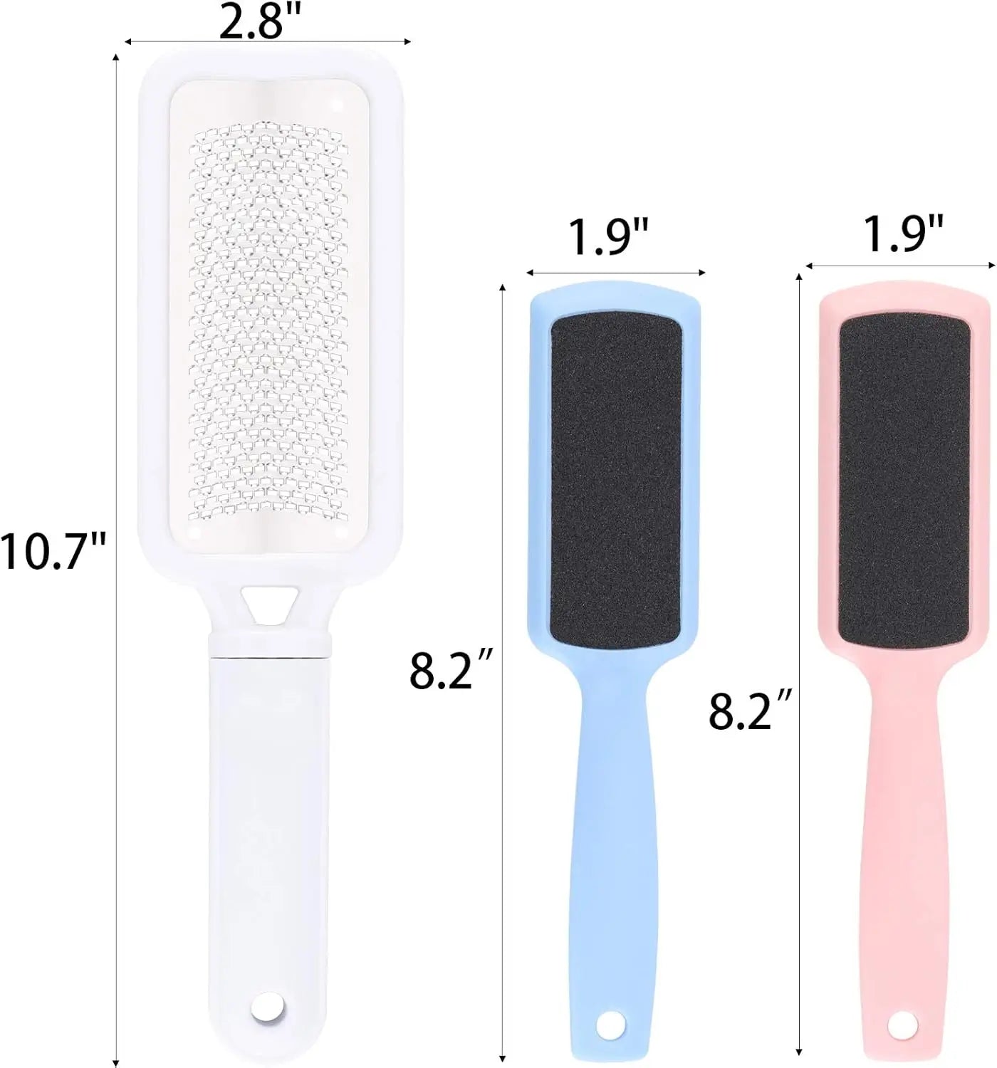 3Pcs Foot Files Kit Foot Scrubber Foot Rasp,Double-Sided Heel Files Pedicure Tool Callus Remover Stainless Steel Feet Scraper Beauty World Shop