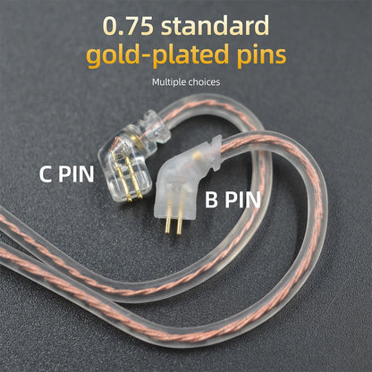 KZ Headphone Cable High-Purity Copper Cube Mixed Upgrade Cable Earphone Wire Original Wire