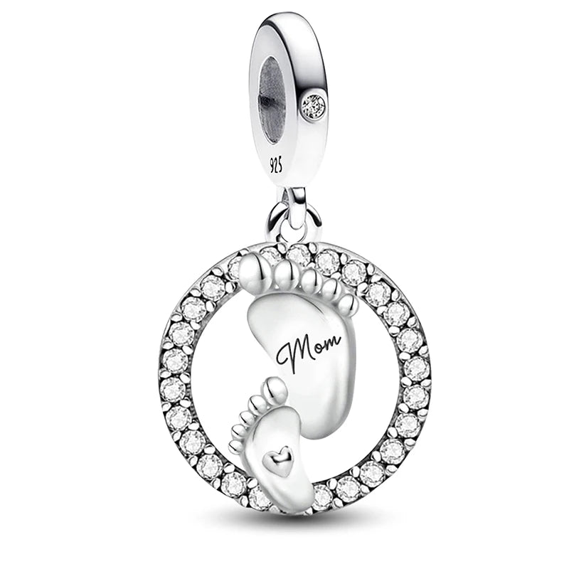Shecharms 925 Sterling Silver Love Heart Firefly Golden Series Charms Fit DIY Making Bracelet Necklace High Quality Fine Jewelry Beauty World Shop