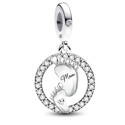 Shecharms 925 Sterling Silver Love Heart Firefly Golden Series Charms Fit DIY Making Bracelet Necklace High Quality Fine Jewelry Beauty World Shop