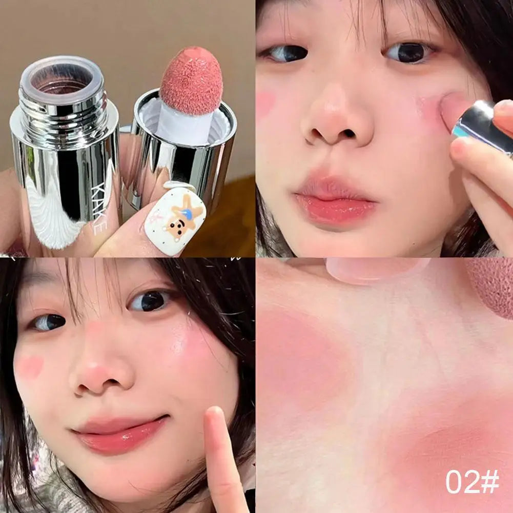 Velvet Liquid Blush Matte Sponge Head Blusher Natural Lasting Brighten Facial Contour Blush Tint Makeup Beauty World Shop