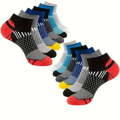 6/12 Pairs Colorful Men's Low Tub Socks Fashion Comfortable Autumn Classic Black Business Sock High-quality Men's Short Socks Beauty World Shop