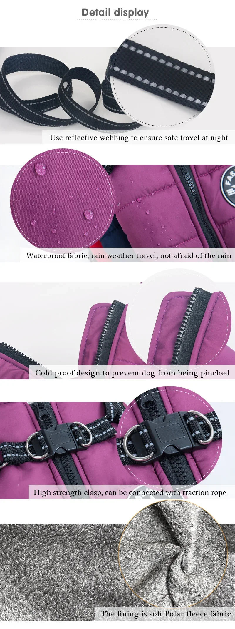 Large Pet Dog Jacket With Harness Winter Warm Dog Clothes For Labrador Waterproof Big Dog Coat Chihuahua French Bulldog Outfits Beauty World Shop