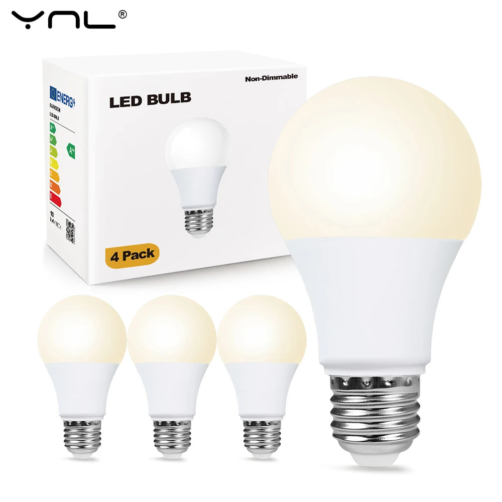4pcs/lot E27 LED Bulb Lamps AC 220V SMD2835 3W 6W 9W 12W 15W 18W Lampada Led Light Bulbs Living Room Home Indoor LED Bombilla Beauty World Shop