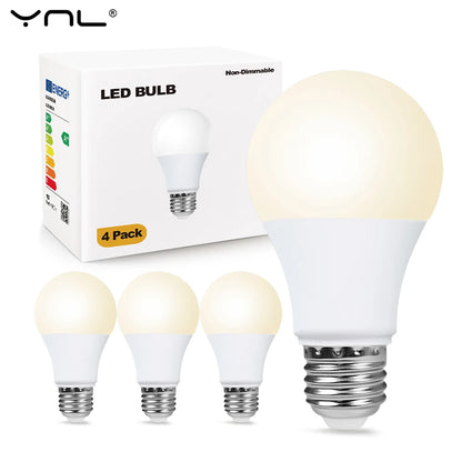 4pcs/lot E27 LED Bulb Lamps AC 220V SMD2835 3W 6W 9W 12W 15W 18W Lampada Led Light Bulbs Living Room Home Indoor LED Bombilla Beauty World Shop
