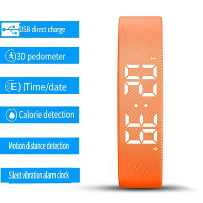 Smart Bracelet LED Digital Waterproof Smart Clock Smartband With running pedometer Monitor Smart Band Vibration Alarm Reminder Beauty World Shop