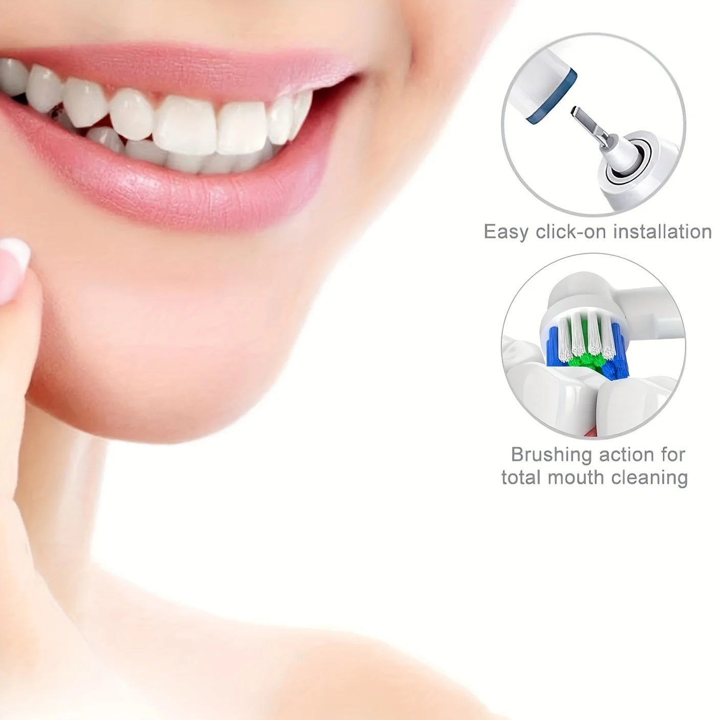 4/12/16/20 Pcs Replacement Toothbrush Heads Compatible with Oral-B Braun Professional Electric Toothbrush Heads Brush Heads Beauty World Shop