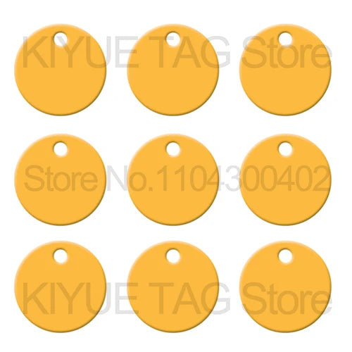 Wholesale 100Pcs Aluminum Round Dog ID Tags Name Plate Anodizing Label Tags Chain Hanging Keys Personalized Name ID Tag Beauty World Shop