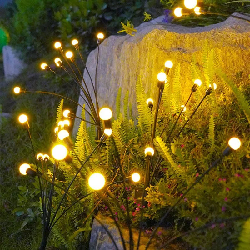 Garden Lights-New Upgraded Solar Powered Firefly Lights Outdoor Waterproof Vibran Garden Lights for Decorationi Beauty World Shop