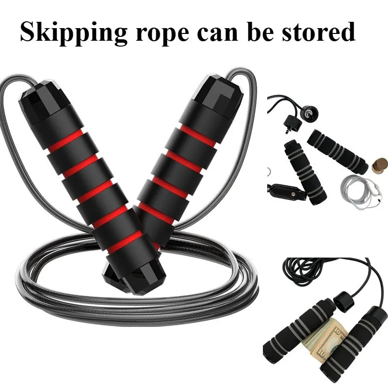1PCS The New Jump Rope Steel Wire Skipping Exercise Adjustable Jumping Fitness Workout Training Home Sport Equipment Tangle-Free Beauty World Shop