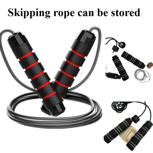 1PCS The New Jump Rope Steel Wire Skipping Exercise Adjustable Jumping Fitness Workout Training Home Sport Equipment Tangle-Free Beauty World Shop