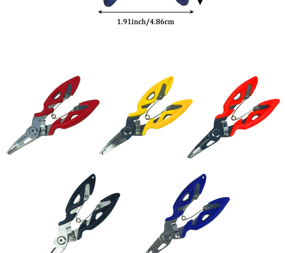 Fishing Lure Plier Scissors Return Spring Latch Bend Design Comfortable Handle Needle Nose Pliers Eagle Nose Pliers Orange Beauty World Shop