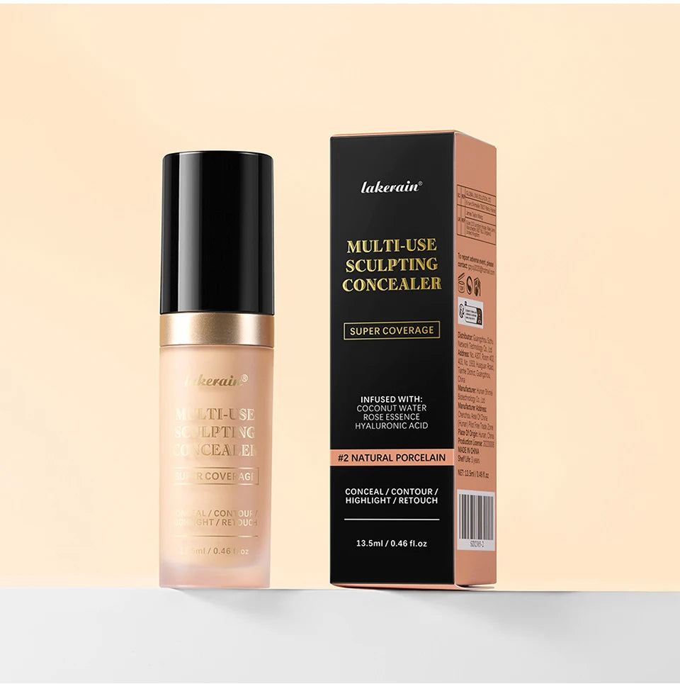 Long-lasting Coverage Concealer Matte Foundation Multi-Use Cream Oil Free Highlight and Retouch Face Makeup Products for Women Beauty World Shop
