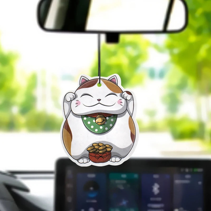 6Pcs Air Freshener Car Perfume Natural Scented Paper Auto Hanging Decoration fragrant tablets Aromatherapy Accessories Interior Beauty World Shop