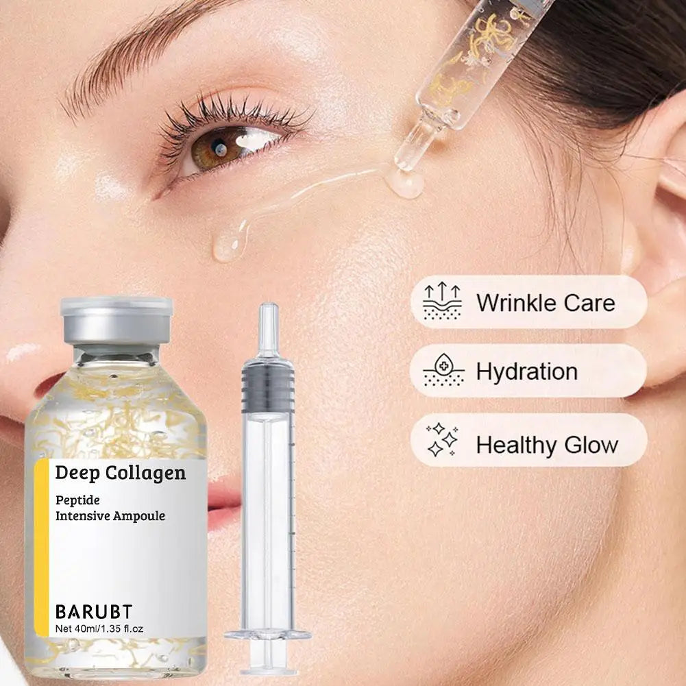 Korean Silk Collagen Essence Serum Deep Peptide Intensive Revitalizing Face Cream Anti-Wrinkle Firming Lifting Skin Care 40ml Beauty World Shop