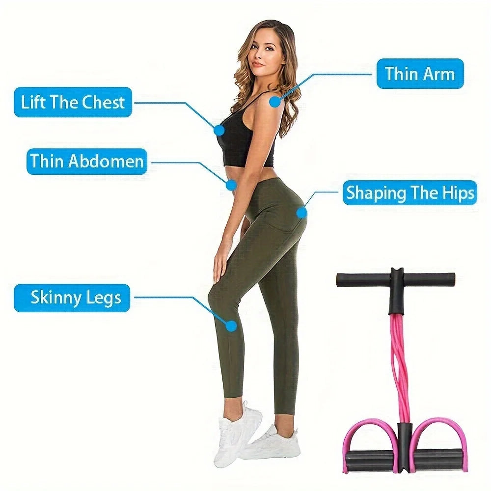 6-Tube Resistance Band, Multi-Functional Elastic Yoga Pull Rope for Arms, Legs, Waist & Abs, Durable Latex Fitness Equipment Beauty World Shop