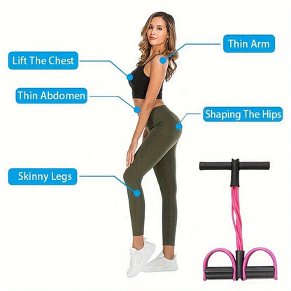 6-Tube Resistance Band, Multi-Functional Elastic Yoga Pull Rope for Arms, Legs, Waist & Abs, Durable Latex Fitness Equipment Beauty World Shop