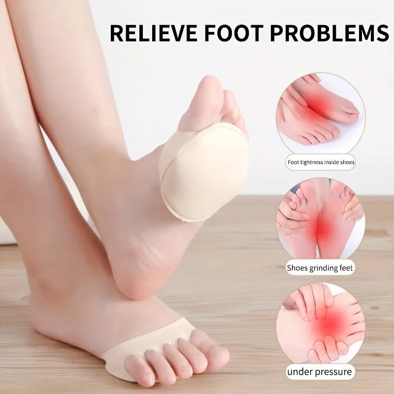 2-Pack Breathable Toe Pads, Forefoot Pad Protectors - Reusable Foot Pads, Foam Pads to Prevent Forefoot Pain and Discomfort Beauty World Shop