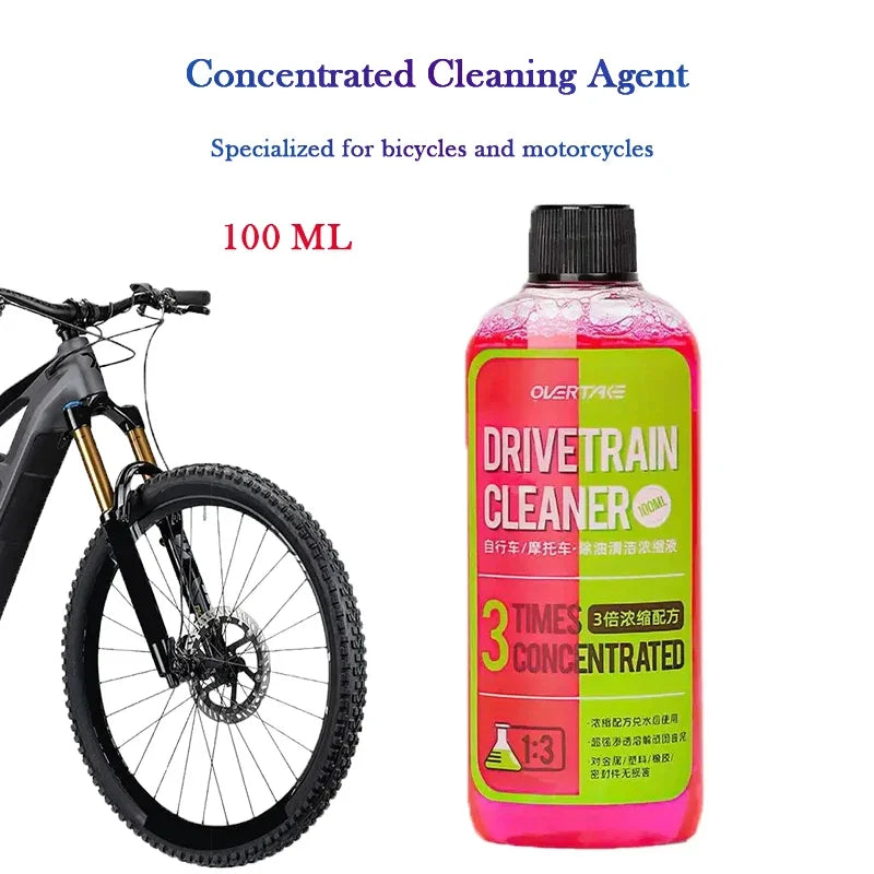 100ML Concentrated Bicycle Chain Cleaning Agent,Motorcycle Bike Drivetrain Cleaner Degreaser Mountain bike maintenance tools Beauty World Shop