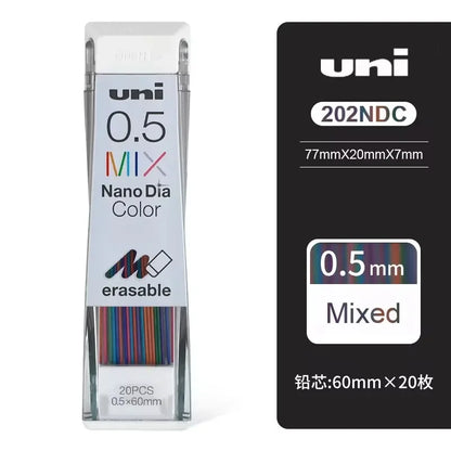 Japan Uni Nano Dia Color 0.5-202NDC Colored Mechanical Pencil Leads Refills 0.5mm Writing Supplies 202NDC Beauty World Shop