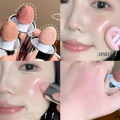 Velvet Liquid Blush Matte Sponge Head Blusher Natural Lasting Brighten Facial Contour Blush Tint Makeup Beauty World Shop