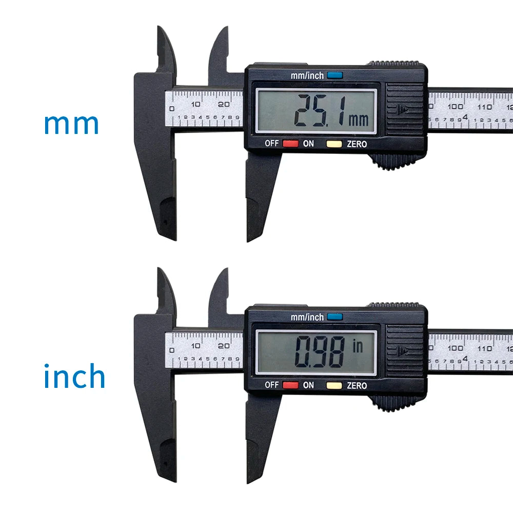 150mm 100mm Electronic Digital Caliper Carbon Fiber Dial Vernier Caliper Gauge Micrometer Measuring Tool Digital Ruler Beauty World Shop