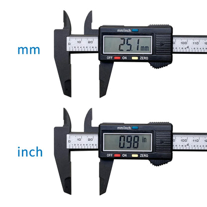 150mm 100mm Electronic Digital Caliper Carbon Fiber Dial Vernier Caliper Gauge Micrometer Measuring Tool Digital Ruler Beauty World Shop