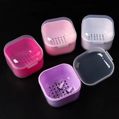 Portable Alcohol Disinfection Filter Cleaning Box Nail Art Drill Bits Grinding Head Disinfection Box Manicure Sterilization Tool Beauty World Shop