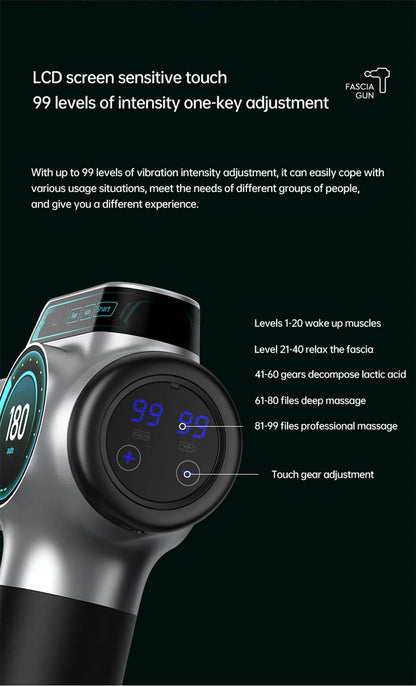 99 Speed Professional Muscle Massage Gun Massager Massager for Neck and Back Massage Instrument Dropshipping Fitness Equipment Beauty World Shop