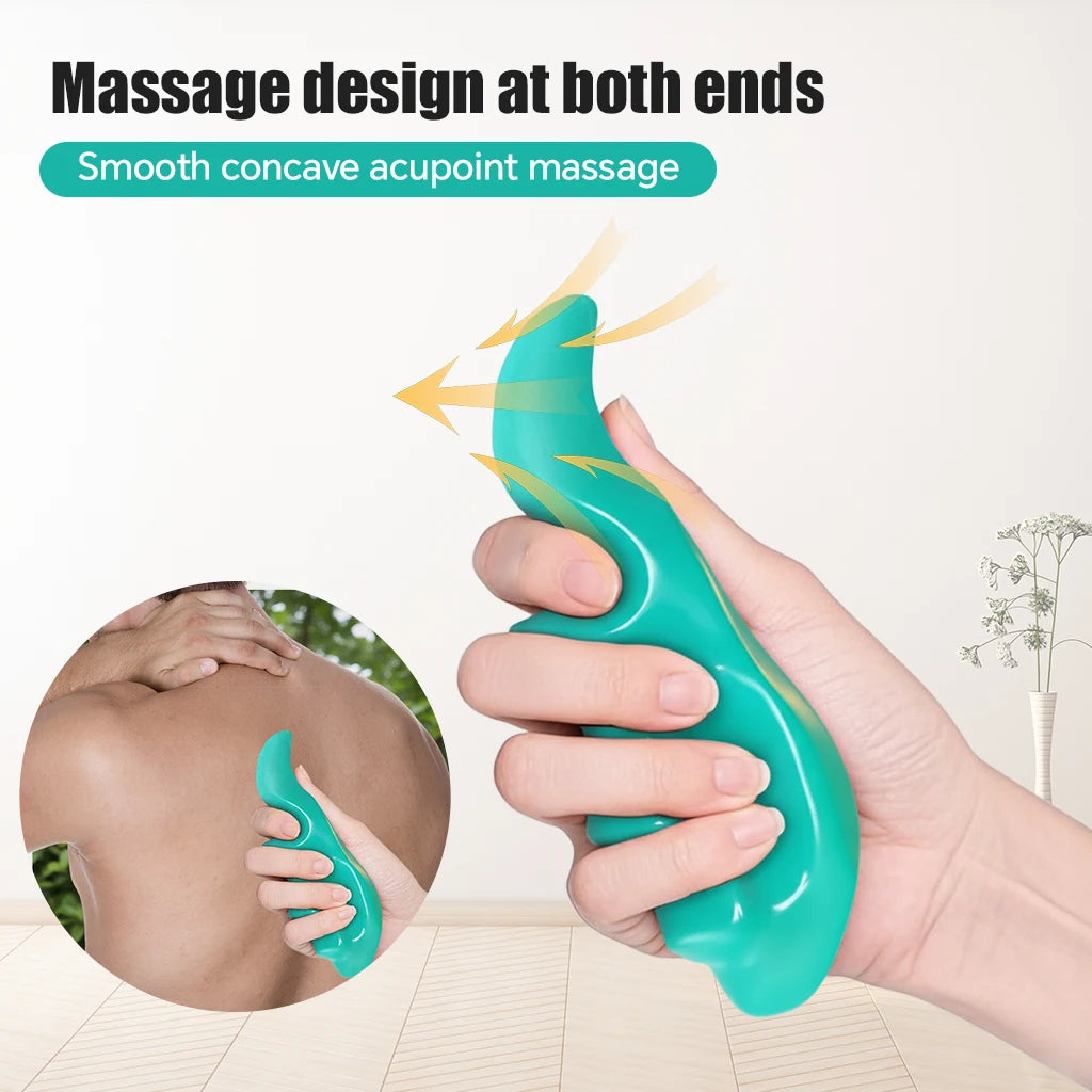 2PCS T-Shaped Massager+Thumb And Finger Pressure Rod Plastic Material Full-body Manual Thumb Massage,Foot Back Massage Health Beauty World Shop