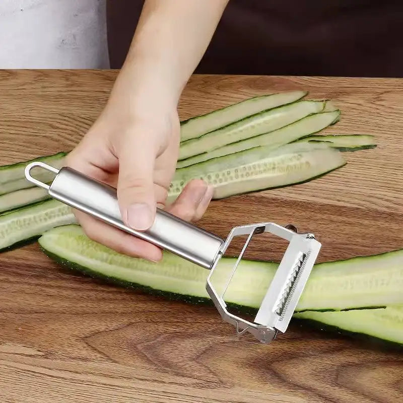 Kitchen Vegetable Peeler Stainless Steel Melon Planer Double-Head Peeler Household Multiple-Function Fruit And Vegetable Peeler Beauty World Shop