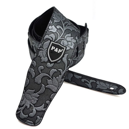 Guitar Strap Vintage 2.5 Inch Adjustable Soft Embroidered Belt Classical Bass Music Hobby Guitar Accessories Beauty World Shop