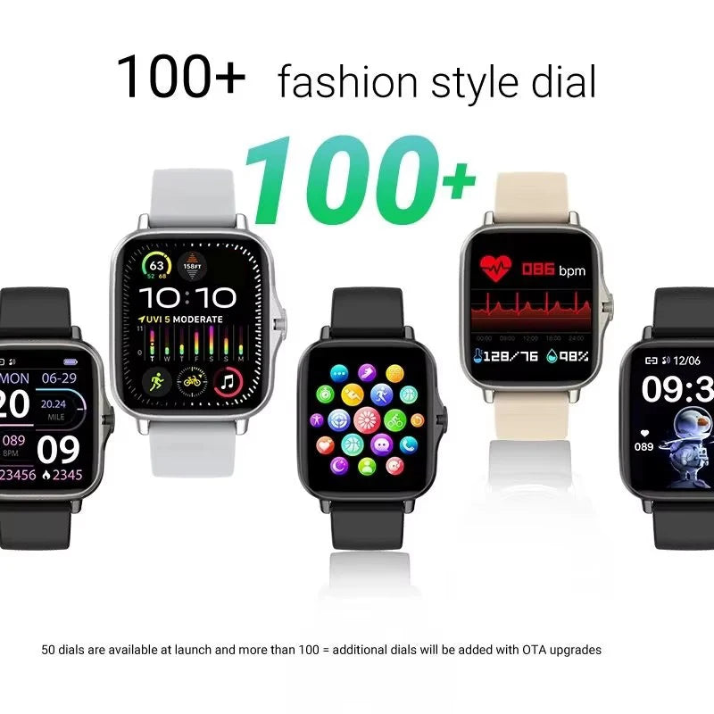 2024 Smart Watch Android Phone 1.44'' Inch Color Screen Bluetooth Call Blood Oxygen/Pressure Monitoring Smart Watch Women Men Beauty World Shop