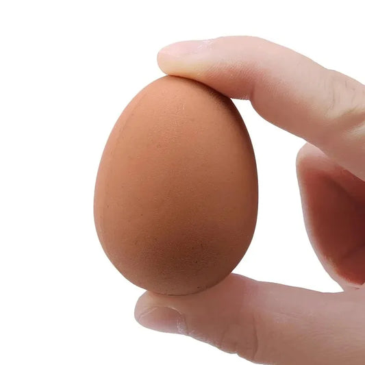 1 Pcs Novelty Bouncy Eggs Realistic Fake Rubber Bouncing BallsModel Farm Chicken Nesting Hen Hatching Egg Pet Toy Prank Joke Beauty World Shop