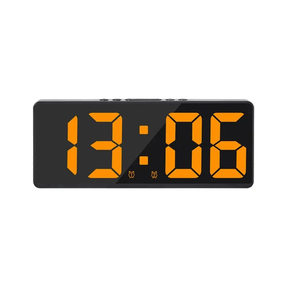 Creative Number Clock Color Nightlight Temperature Calendar Alarm Clock LED Large Number Electronic Clock Backlight Home Decor Beauty World Shop