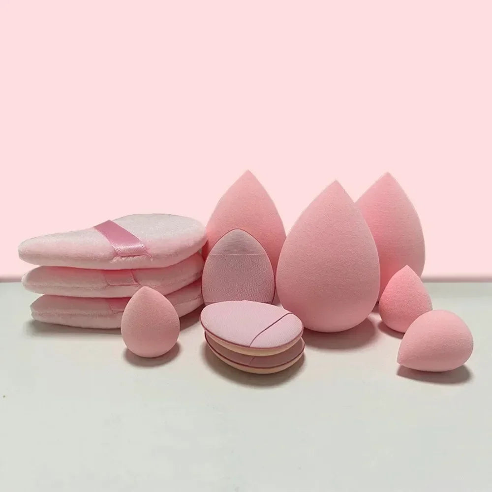 12Pcs Makeup Sponge Velvet Triangle Powder Puff Face Finger Puffs Mini Beauty Egg Liquid Foundation Tools Make Up Accessories Beauty World Shop