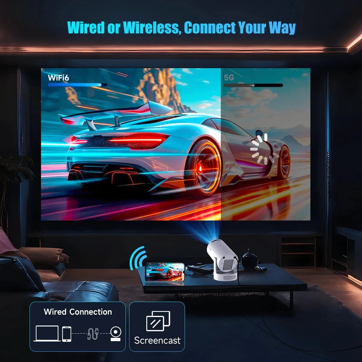 TechWave Beam™ – Mini HD Projector TechWave