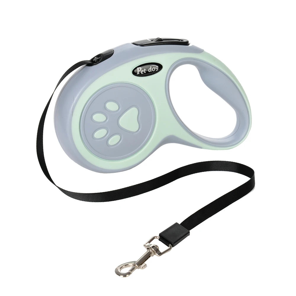 3M/5Metre Dog Leash Walking Automatic Pet Collar ABS Case Nylon Rope Dog Harness Dog footprint Puppy Dog Footprints Keychain