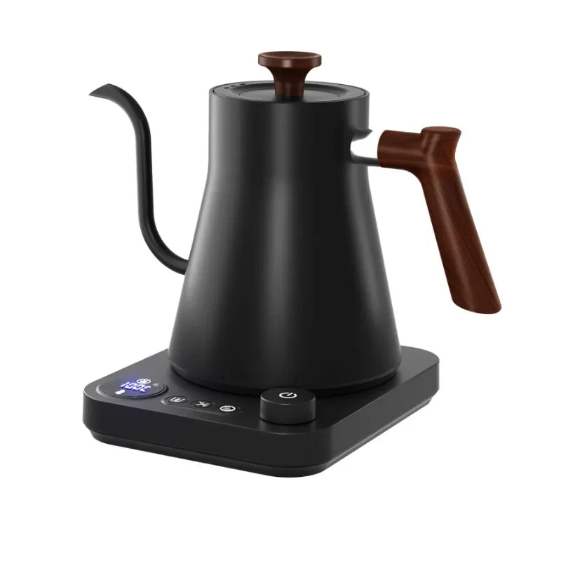 Electric Gooseneck Kettle 900ML Hand Brew Coffee Pot Smart Teapot Temperature Control Pot Rapid Heating Kettle 110v/220v Beauty World Shop