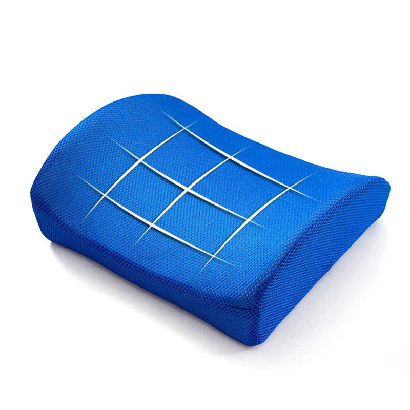 Car Lumbar Support Cushion Memory Foam Waist Pillow 2 Color Auto Seat Back Cushion for Car Chair Home Office Relieve Pain Beauty Trend Shop
