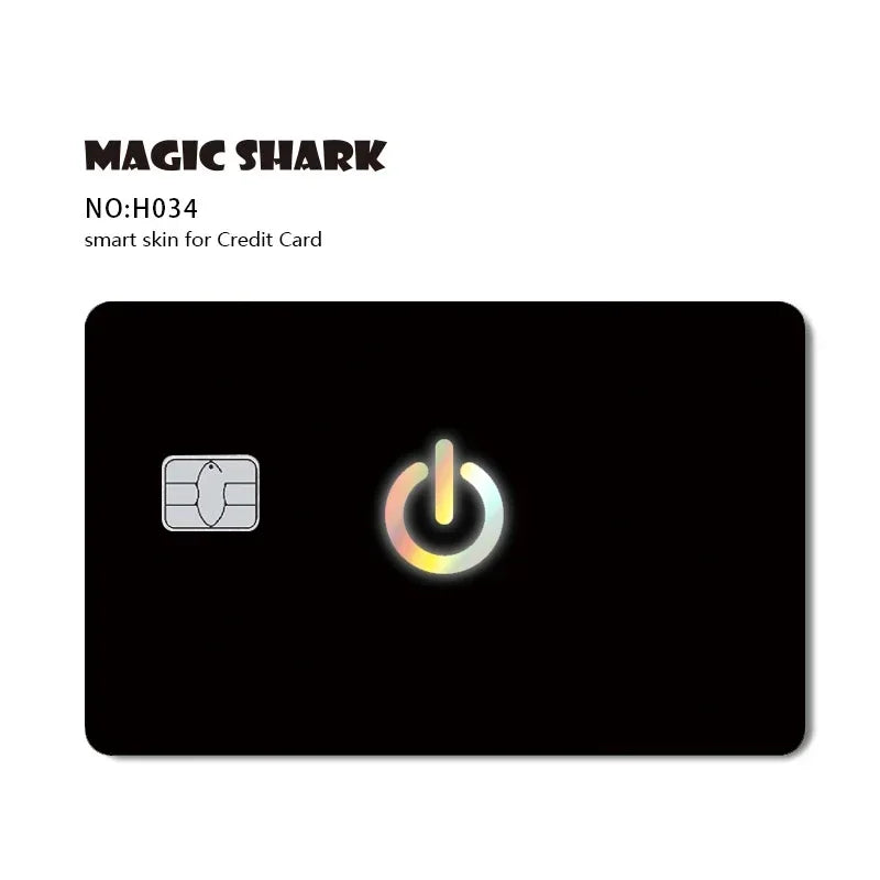 Magic Shark Skull Panda Hunter Broke Blue Eyes Dragon Laser Holographic Sticker Cover Film Skin for Credit Bank Debit Card Beauty World Shop