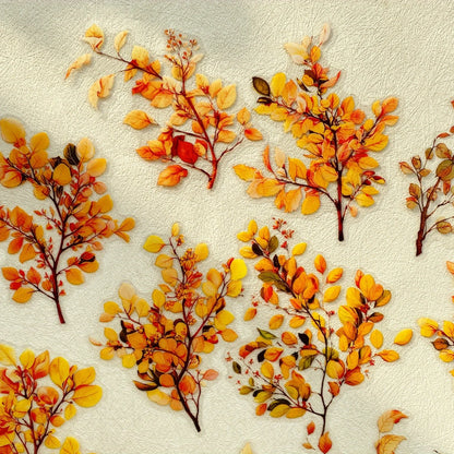 Journamm 20pcs Branches DIY Journal Material PET Stickers Scrapbooking Arts and Crafts Projects Decor Photo Album Collage Beauty World Shop